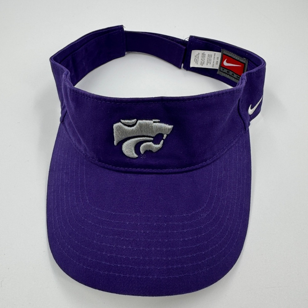 Nike Team Y2K Kansas State Wildcats Visor Adjustable Willie Wildcat Autograph‎